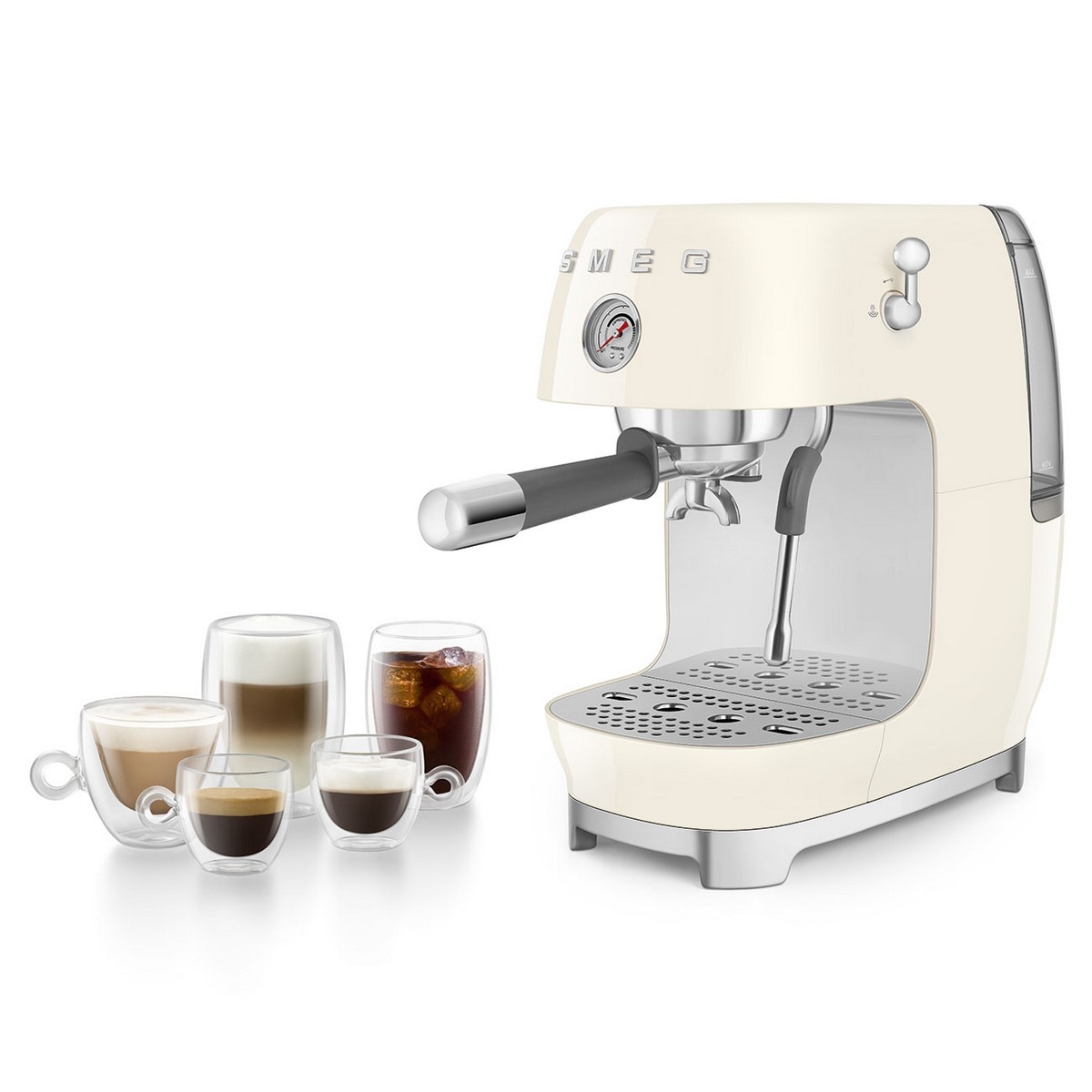 Máquina de Café Expresso Manual Smeg Anni 50 com Cold Brew Creme-10