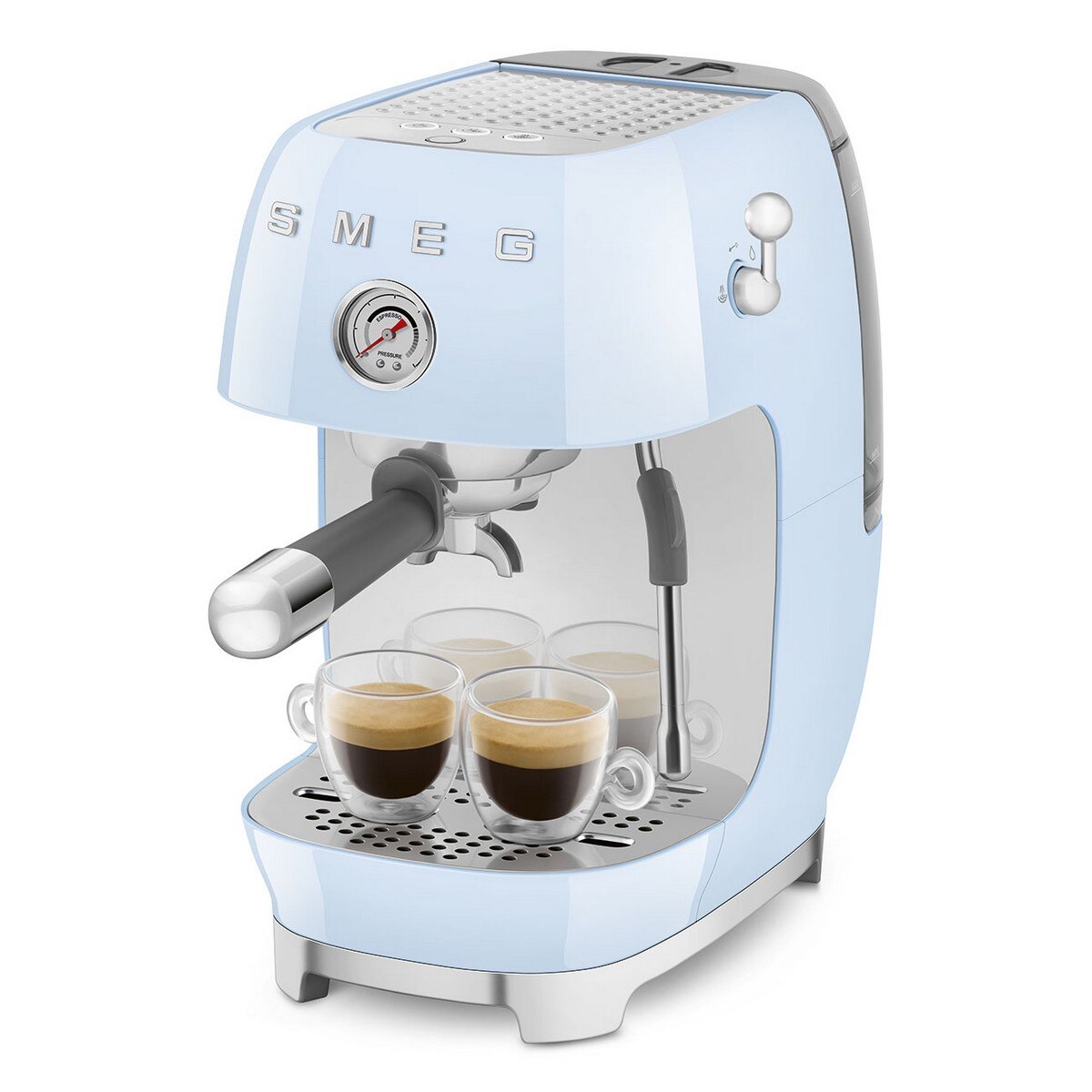 Máquina de Café Expresso Manual Smeg Anni 50 com Cold Brew Azul Céu-8