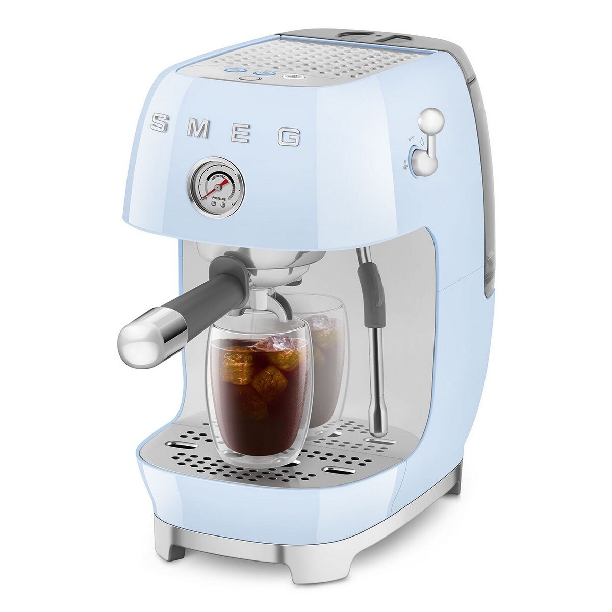 Máquina de Café Expresso Manual Smeg Anni 50 com Cold Brew Azul Céu-9