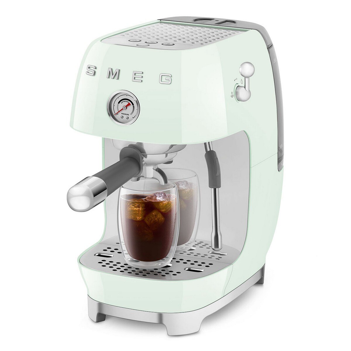 Máquina de Café Expresso Manual Smeg Anni 50 com Cold Brew Verde Água-9