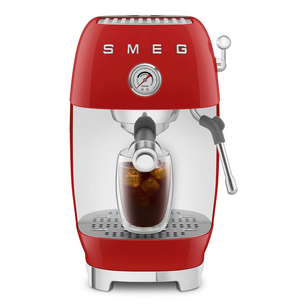 Máquina de Café Expresso Manual Smeg Anni 50 com Cold Brew Vermelho-5