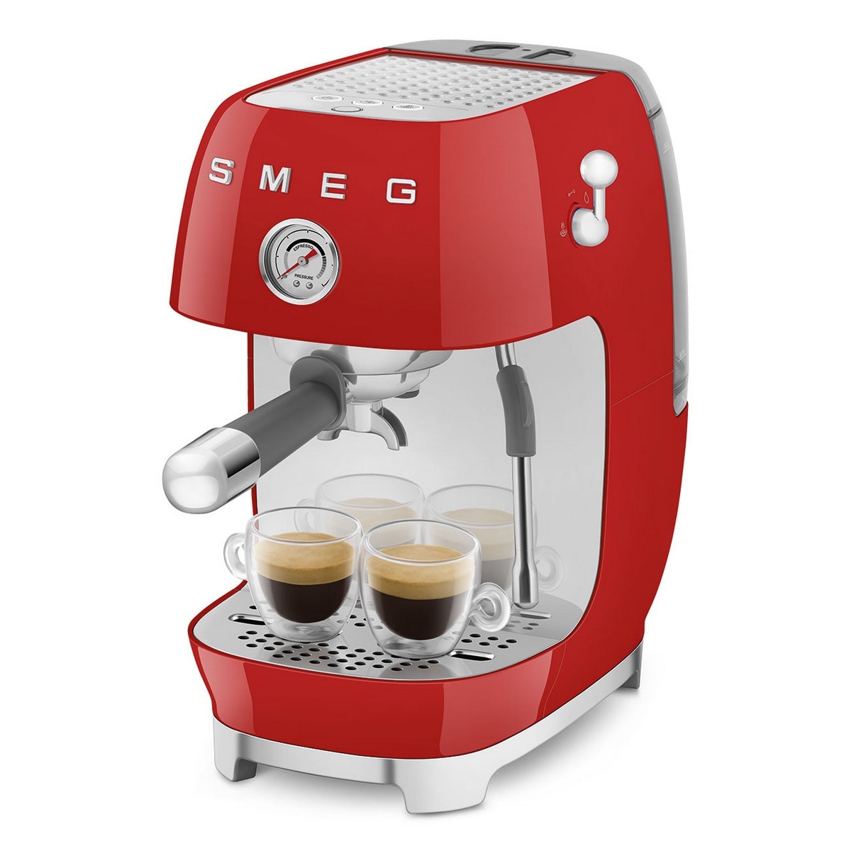 Máquina de Café Expresso Manual Smeg Anni 50 com Cold Brew Vermelho-8