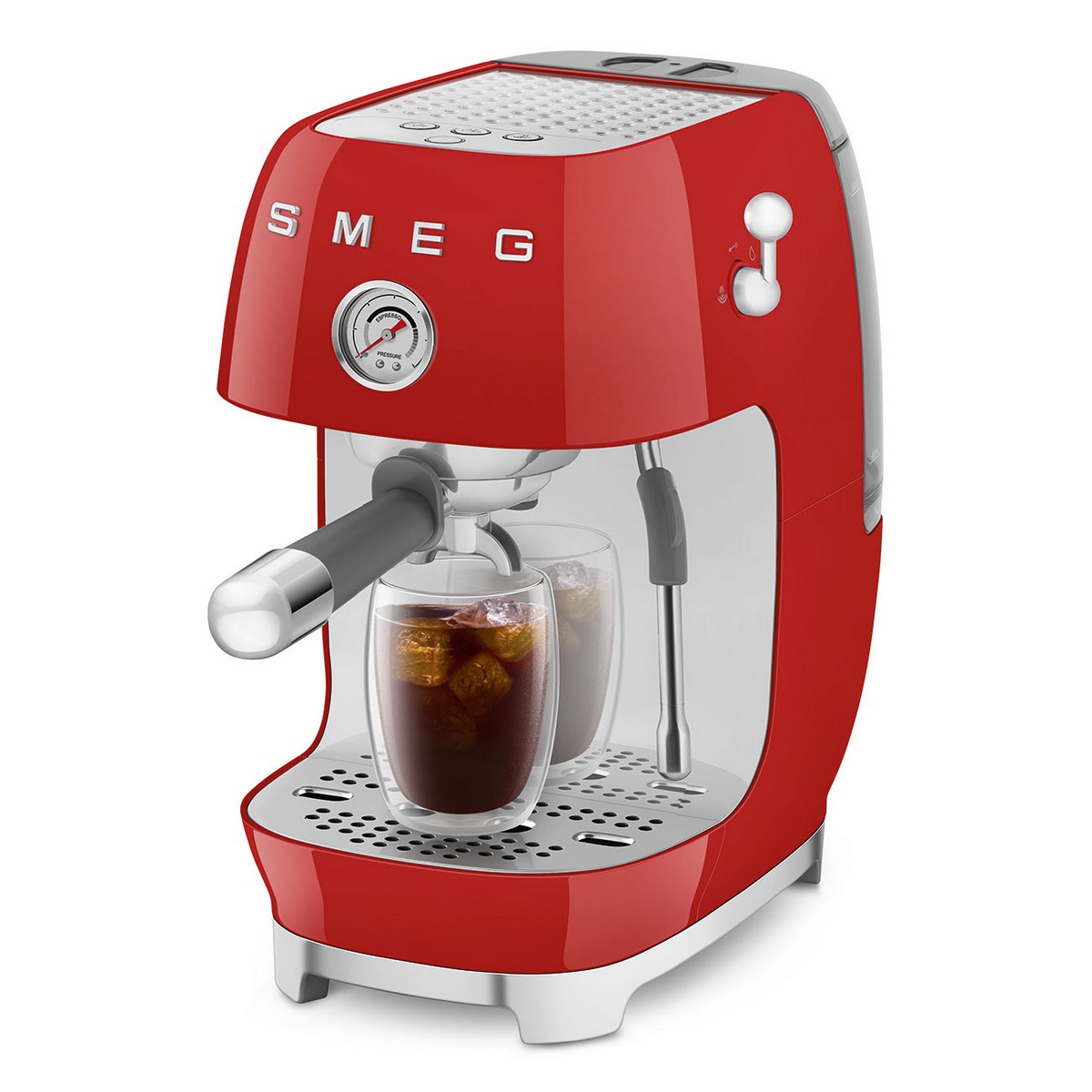 Máquina de Café Expresso Manual Smeg Anni 50 com Cold Brew Vermelho-9