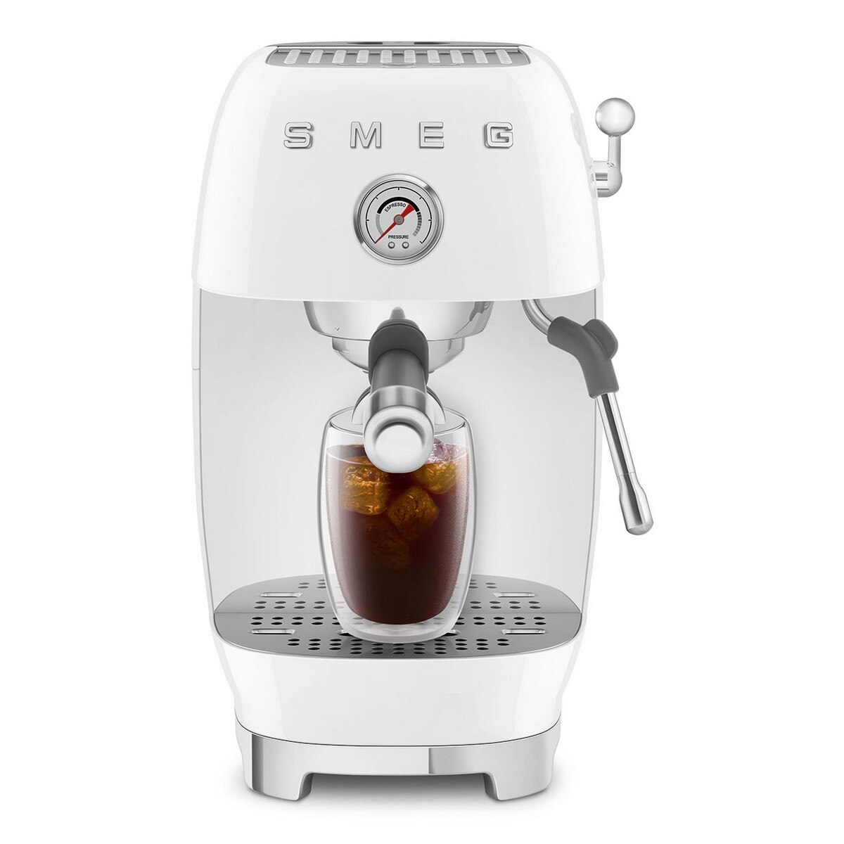 Máquina de Café Expresso Manual Smeg Anni 50 com Cold Brew Branco-5