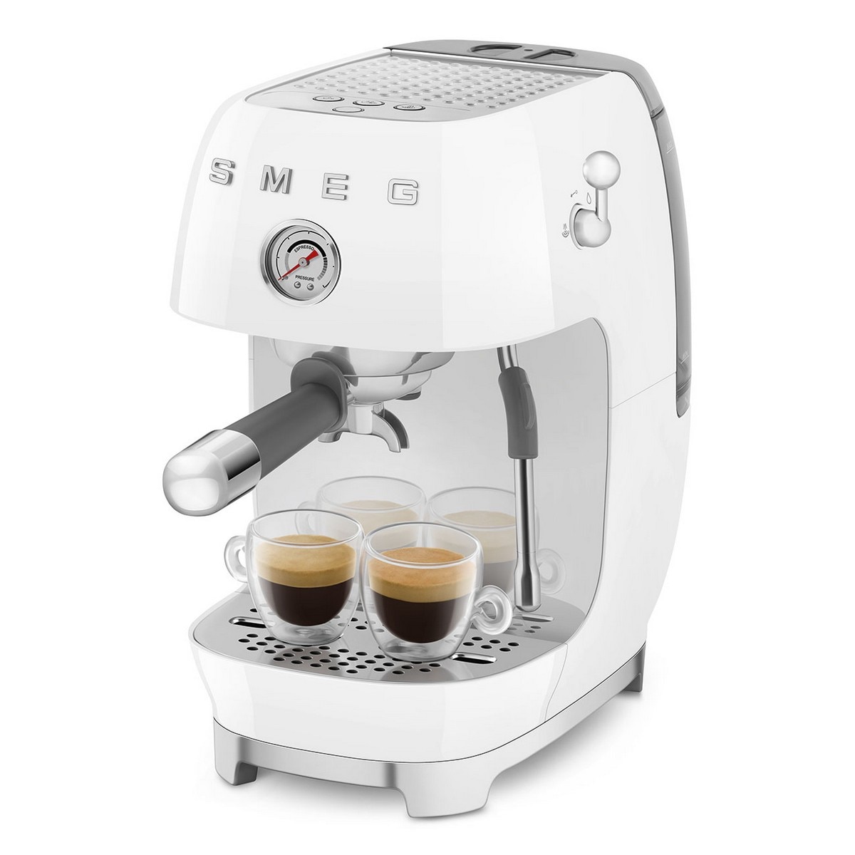 Máquina de Café Expresso Manual Smeg Anni 50 com Cold Brew Branco-8