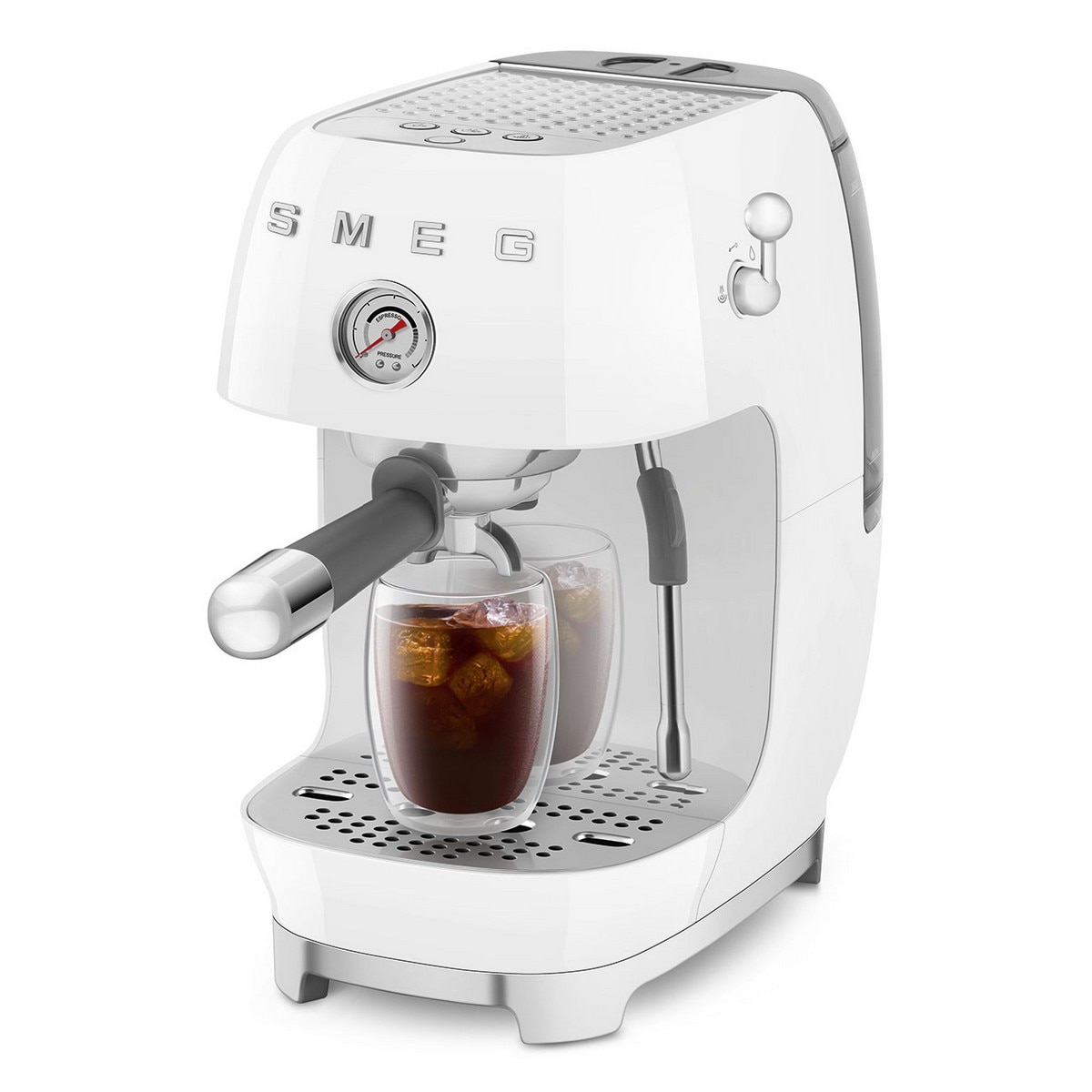 Máquina de Café Expresso Manual Smeg Anni 50 com Cold Brew Branco-9