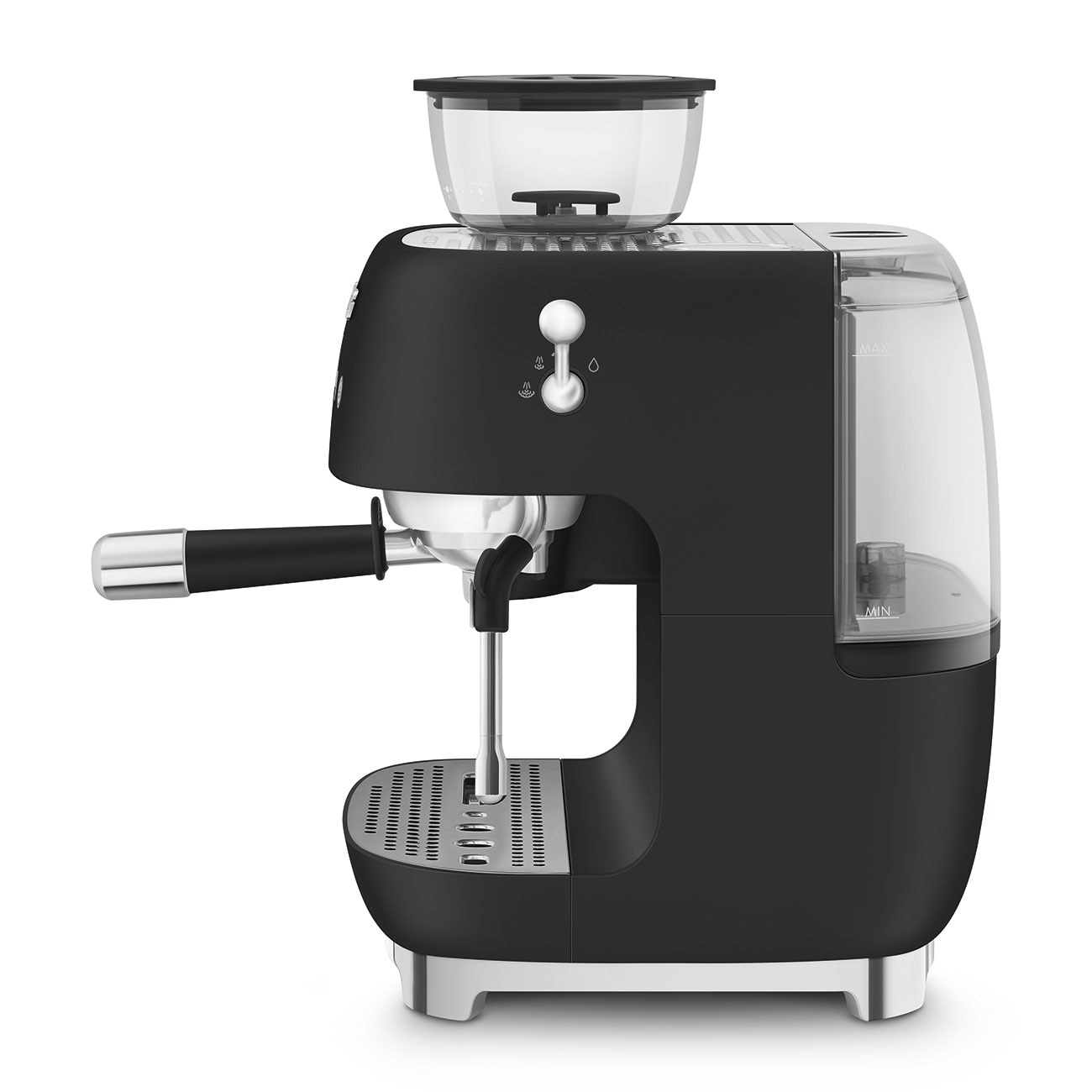 Máquina de Café Expresso Manual Smeg Anni 50 com Moinho Preto mate-2