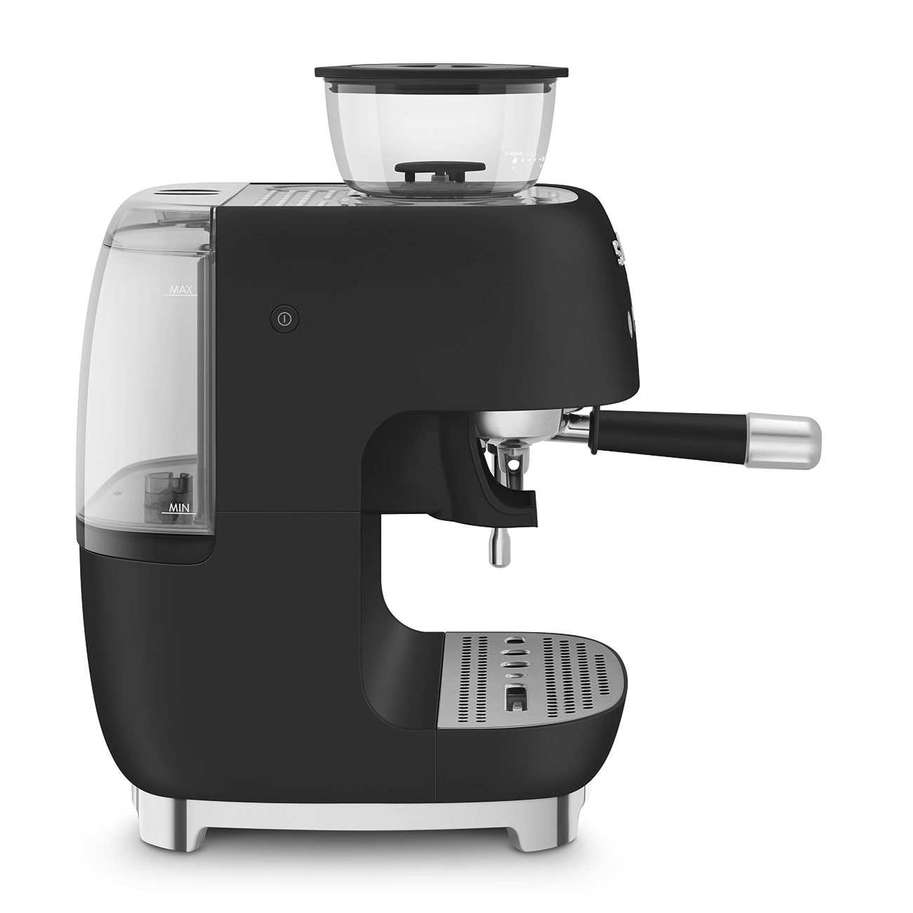 Máquina de Café Expresso Manual Smeg Anni 50 com Moinho Preto mate-3
