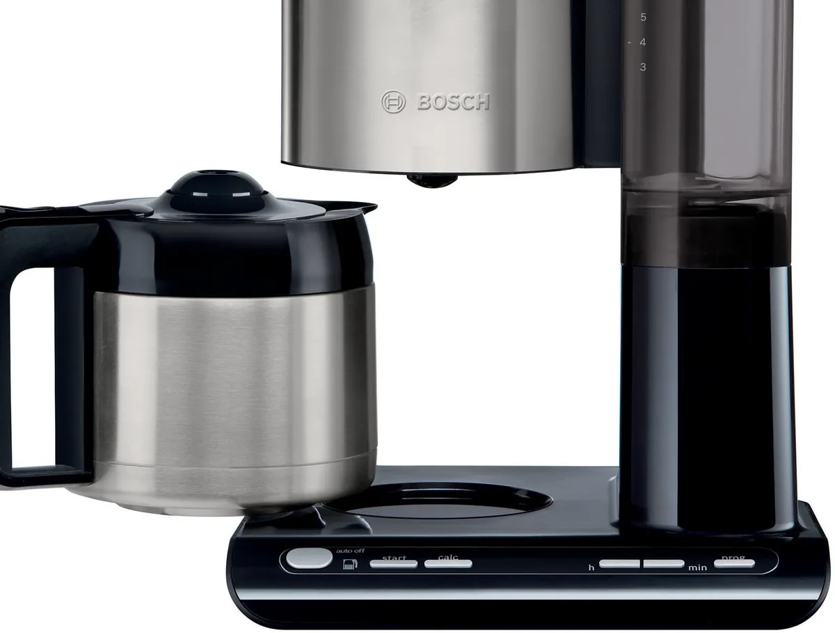 Máquina de Café de Filtro Bosch TKA8A683 Styline - 12 Chávenas - Inox / Preto 9