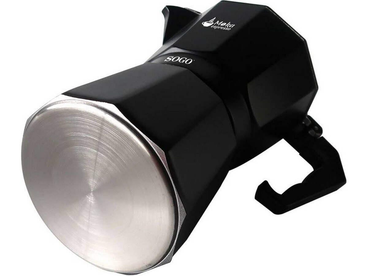 Cafeteira Italiana Sogo CAF-SS-7605 Moka Espresso - 3 Chávenas - Preto Preto-3