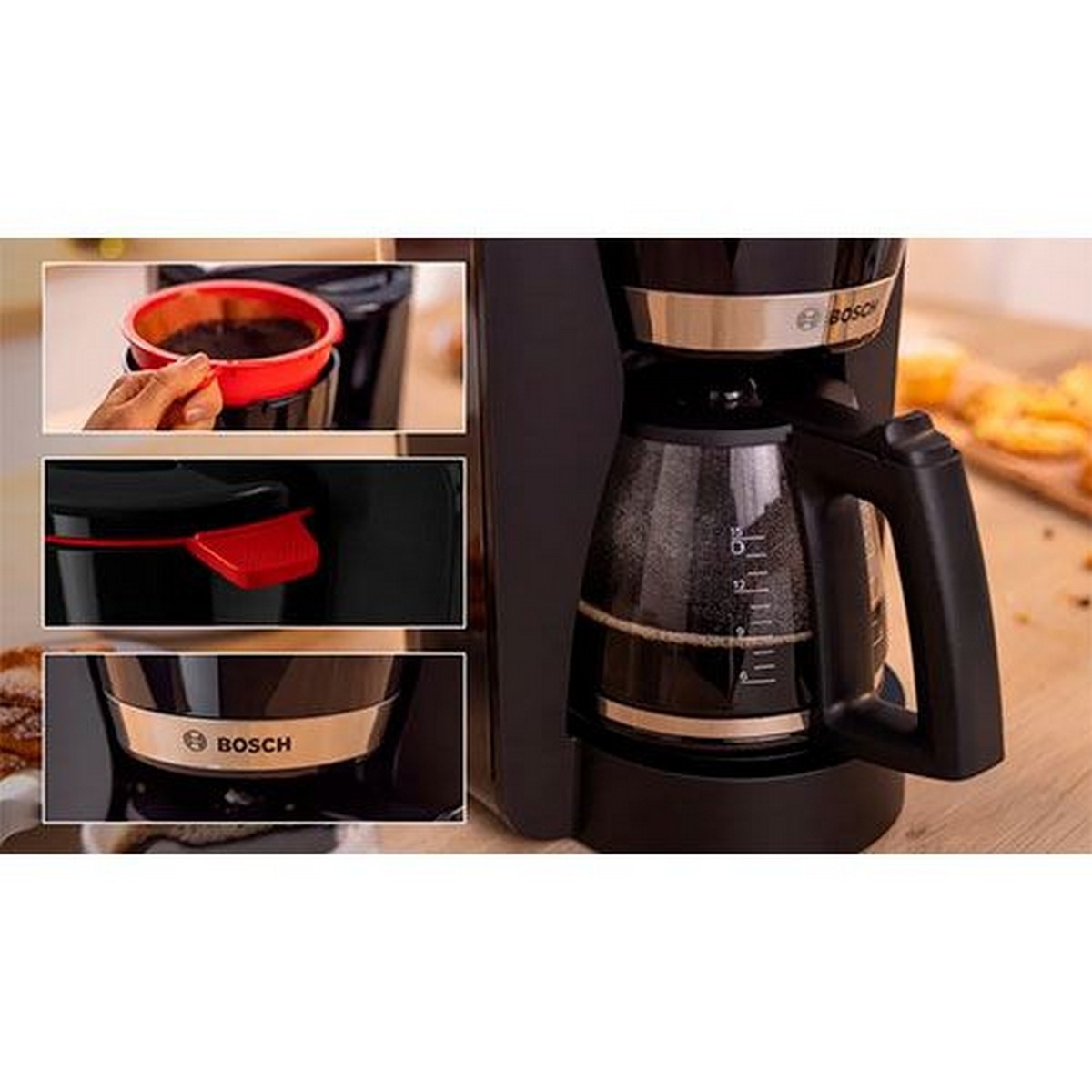 Máquina da Café de Filtro Bosch TKA4M233 - 10 Chávenas - Preto 5