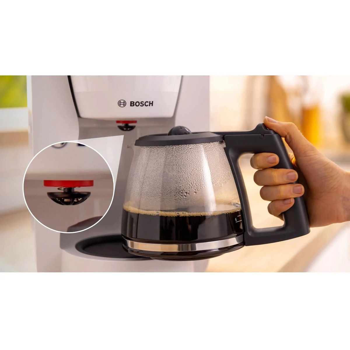 Máquina de Café de Filtro Bosch TKA2M111 - Branco 5