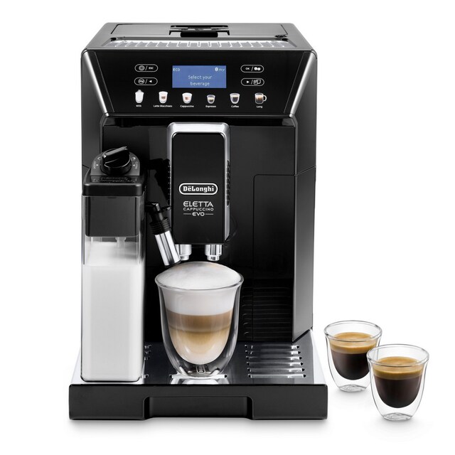 Imagem 0 de Máquina de Café Automática De'Longhi Eletta Cappuccino Evo ECAM46.860.B de 1450 W, de 15 bar e de 13 Níveis de Moagem - Preto