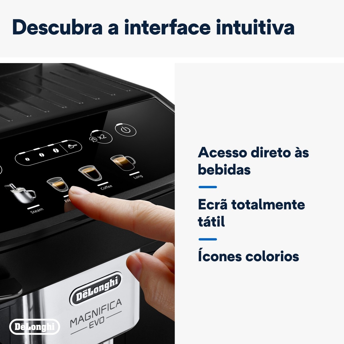 Máquina de Café Automática De'Longhi Magnifica Evo ECAM290.21.B Moinho Incorporado de 1450 W e de 15 bar - Preto Preto-4