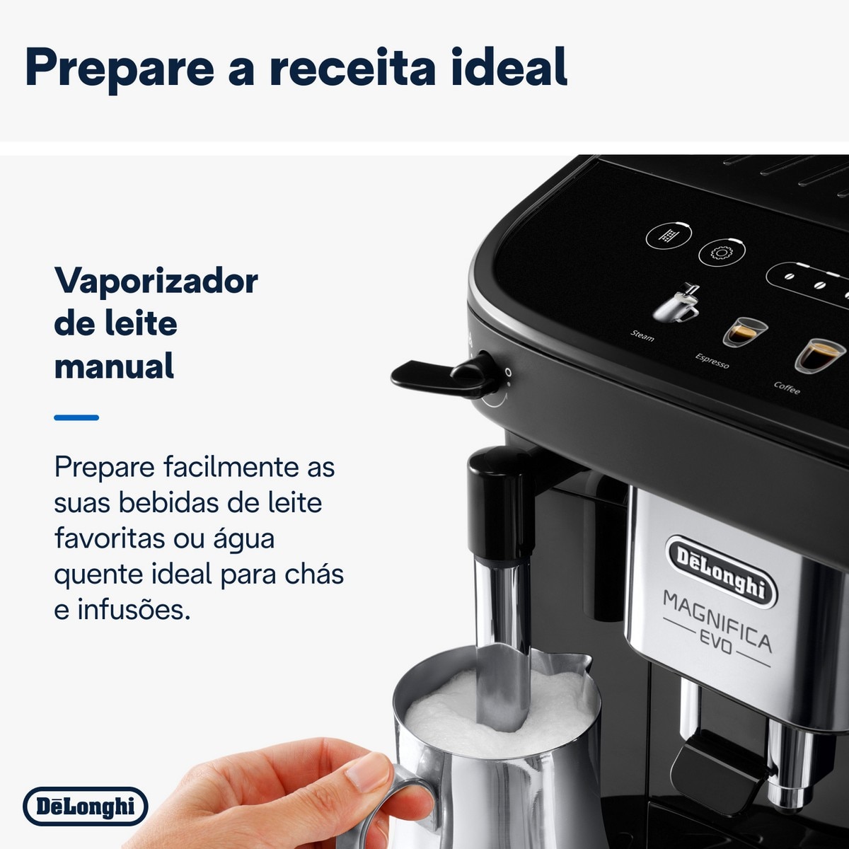 Máquina de Café Automática De'Longhi Magnifica Evo ECAM290.21.B Moinho Incorporado de 1450 W e de 15 bar - Preto Preto-6