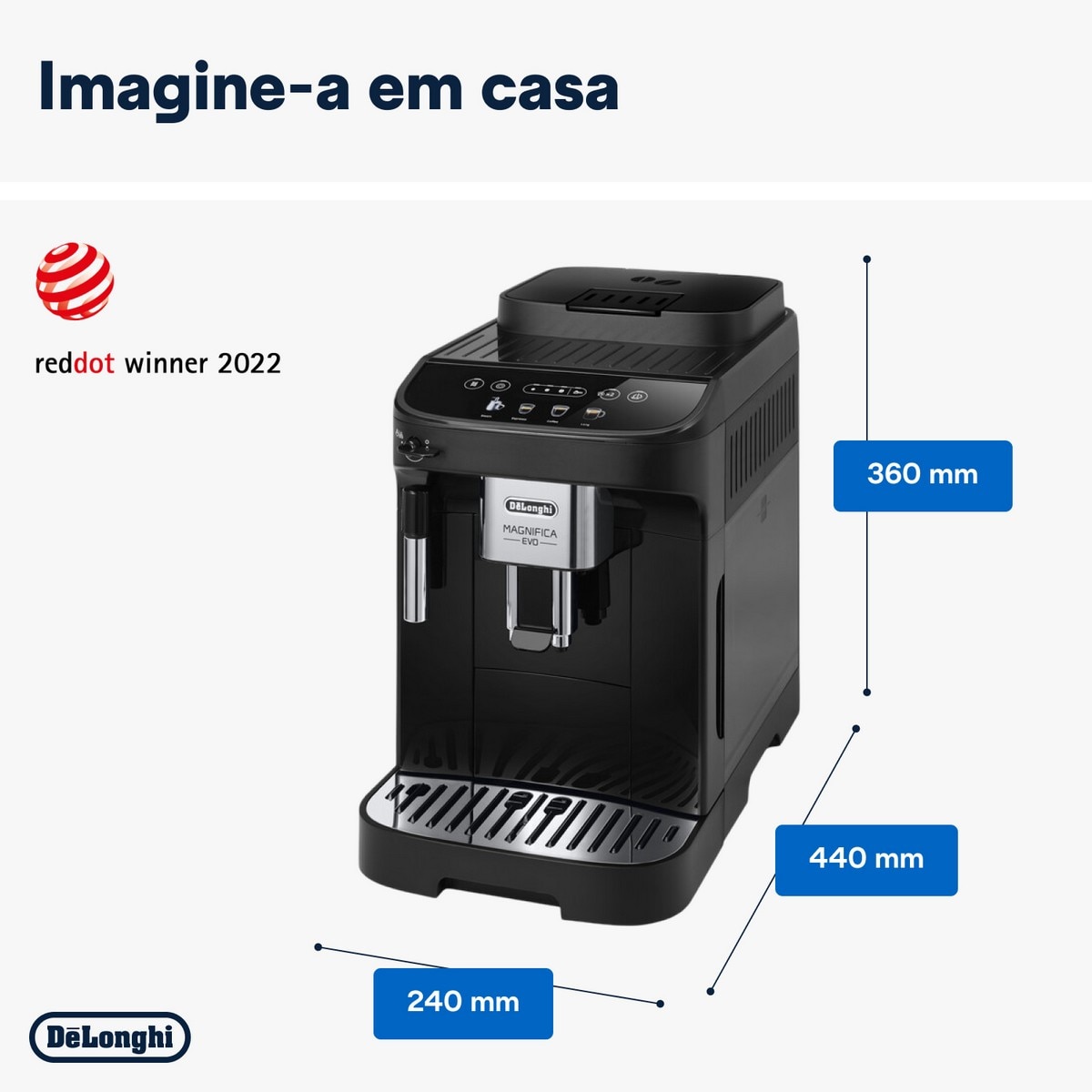 Máquina de Café Automática De'Longhi Magnifica Evo ECAM290.21.B Moinho Incorporado de 1450 W e de 15 bar - Preto Preto-9