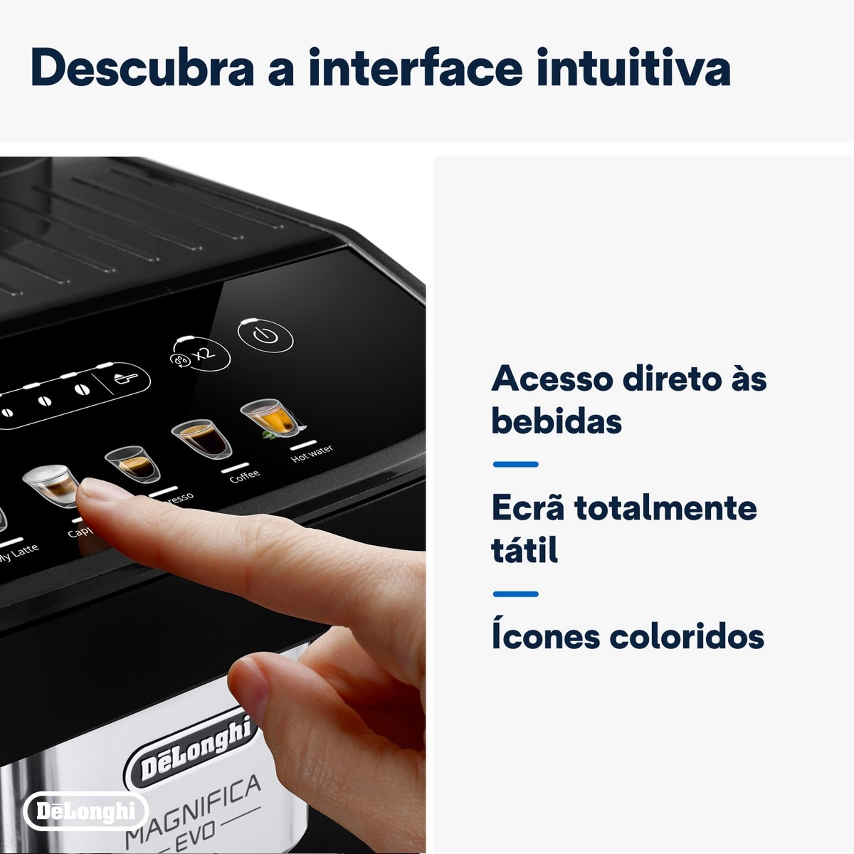 Máquina de Café Automática De'Longhi Magnifica Evo ECAM290.61.B de 1450 W e de 15 bar - Preto Preto-6