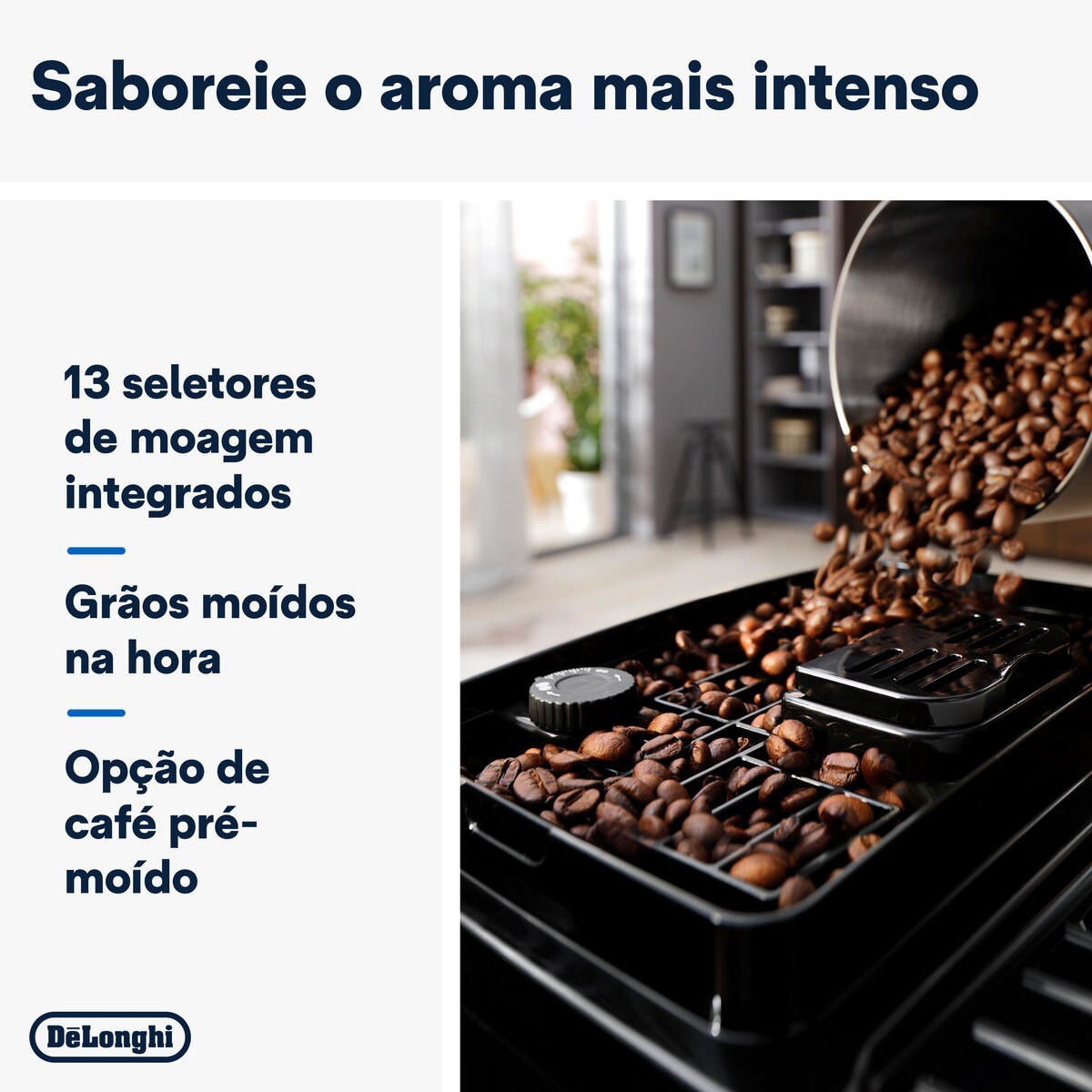 Máquina de Café Expresso Automática De'Longhi Magnifica Start ECAM220.21.B Moinho Incorporado de 1450 W, de 15 bar e de 13 Níveis de Moagem - Preto Preto-4
