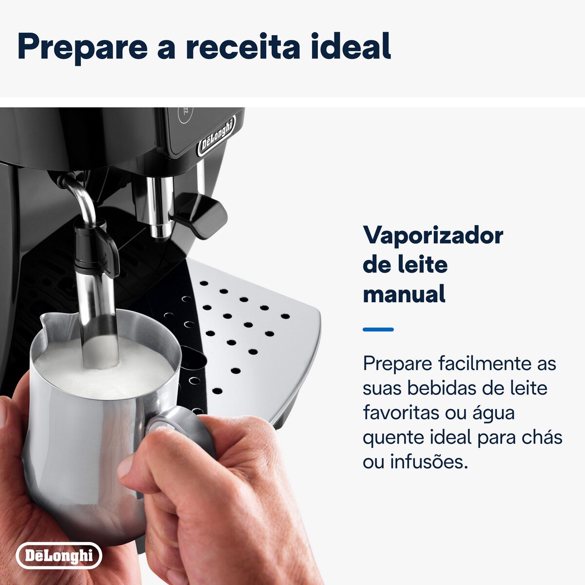 Máquina de Café Expresso Automática De'Longhi Magnifica Start ECAM220.21.B Moinho Incorporado de 1450 W, de 15 bar e de 13 Níveis de Moagem - Preto Preto-5