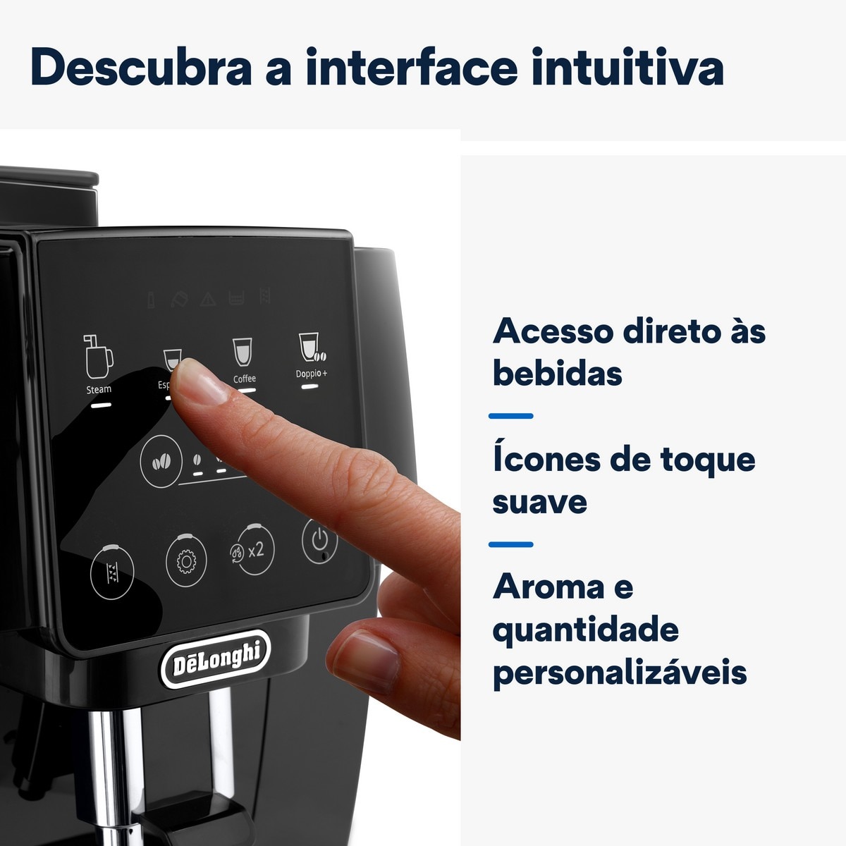Máquina de Café Expresso Automática De'Longhi Magnifica Start ECAM220.21.B Moinho Incorporado de 1450 W, de 15 bar e de 13 Níveis de Moagem - Preto Preto-6
