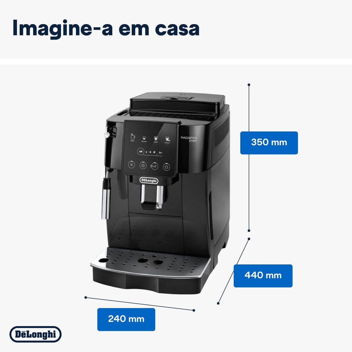Máquina de Café Expresso Automática De'Longhi Magnifica Start ECAM220.21.B Moinho Incorporado de 1450 W, de 15 bar e de 13 Níveis de Moagem - Preto Preto-8