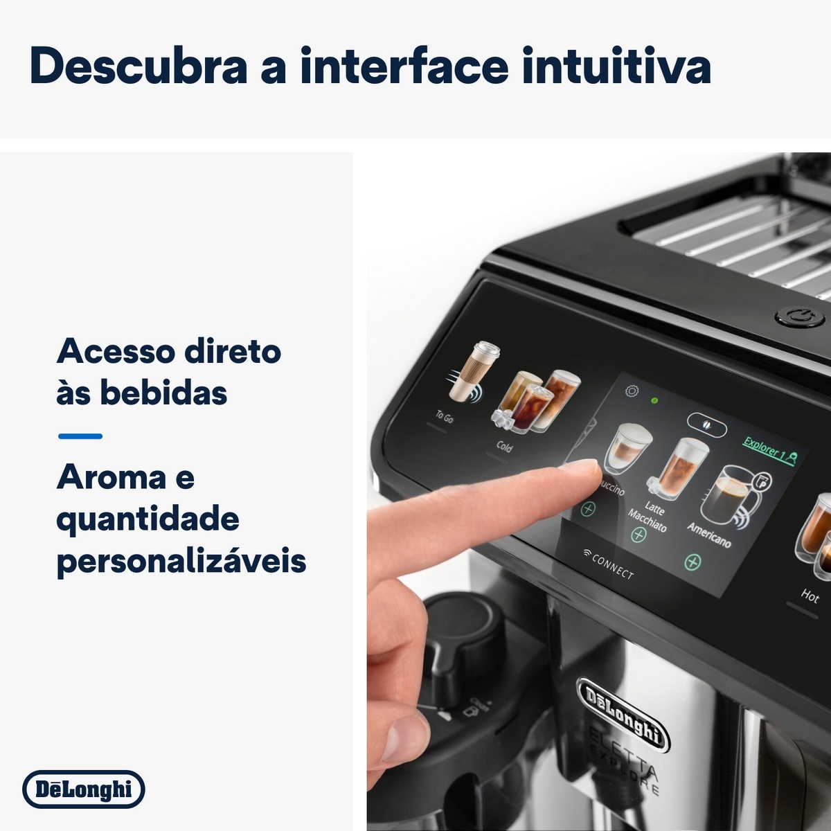 Máquina de Café Automática De'Longhi Eletta Explore ECAM450.65.G de 1450 W de 19 bar e 13 Níveis de Moagem - Preto Preto-8