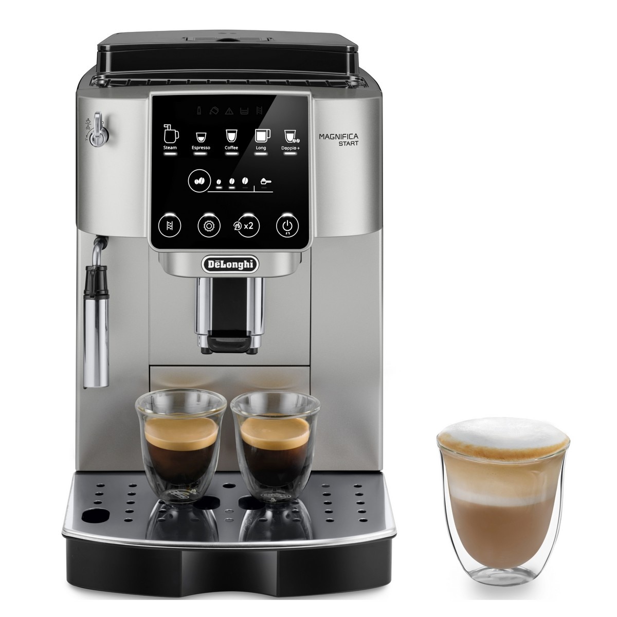 Imagem 0 de Máquina de Café Expresso Automática De'Longhi Magnifica Start ECAM220.31.SB de 1450 W, de 15 bar e de 13 Níveis de Moagem - Prateado