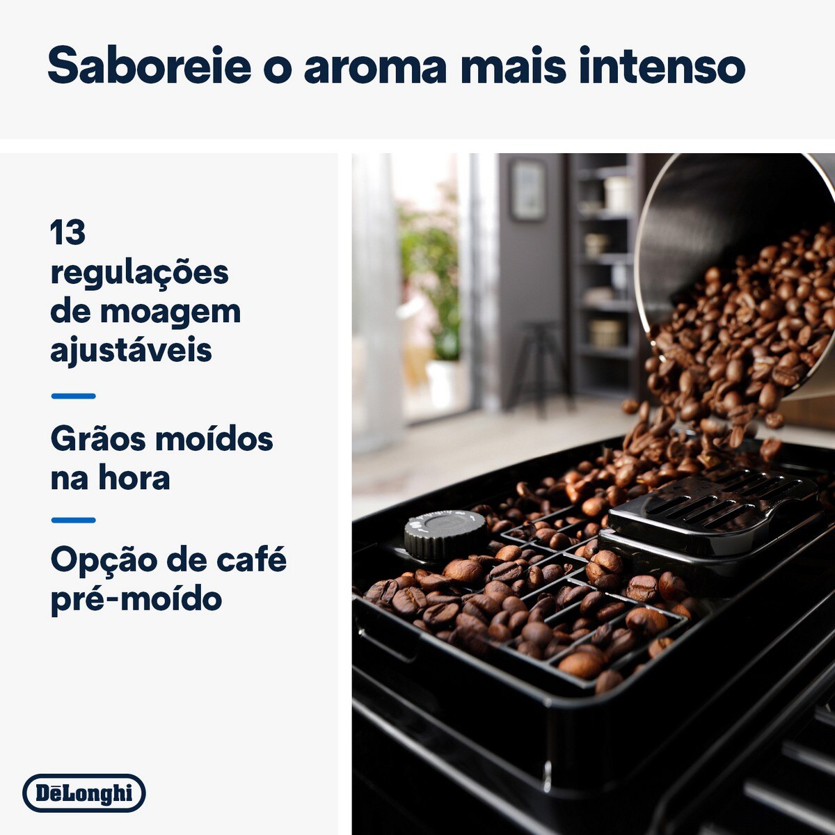 Máquina de Café Automática De'Longhi ECAM220.60.B Tecnologia LatteCrema Hot, com 4 Receitas e de 15 bar - Cinzento e Preto Preto-4