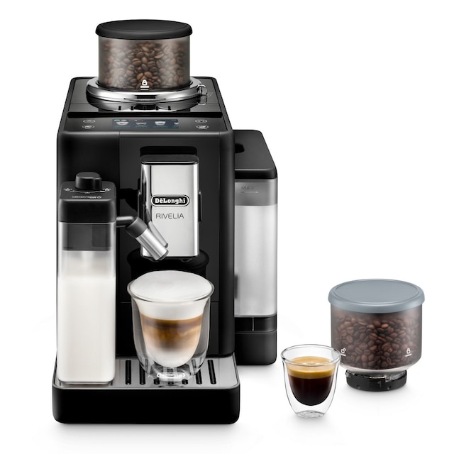 Imagem 0 de Máquina de Café Automática De'Longhi Rivelia EXAM440.55.B de 1450 W, 19 bar e 13 Níveis de Moagem - Onyx Black