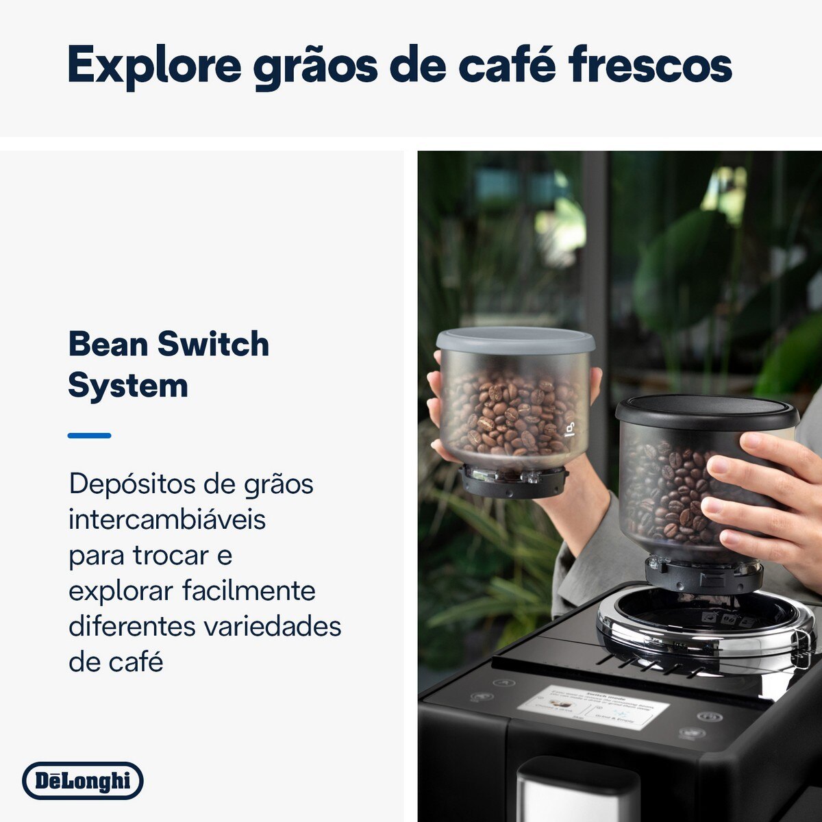 Máquina de Café Automática De'Longhi Rivelia EXAM440.55.B de 1450 W, 19 bar e 13 Níveis de Moagem - Onyx Black Preto-4