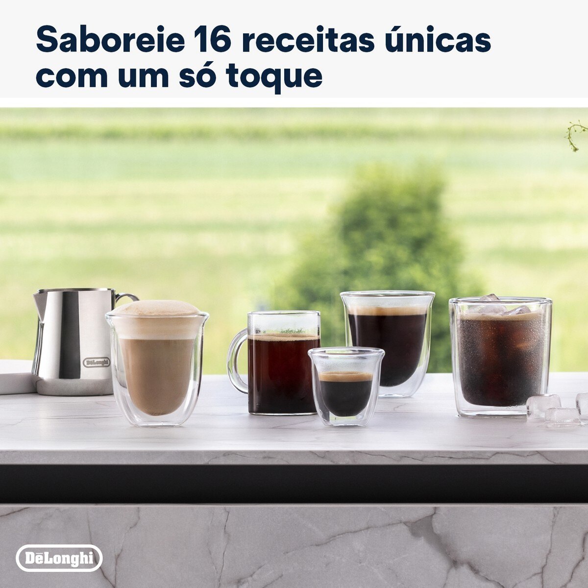 Máquina de Café Automática De'Longhi Rivelia EXAM440.55.B de 1450 W, 19 bar e 13 Níveis de Moagem - Onyx Black Preto-7