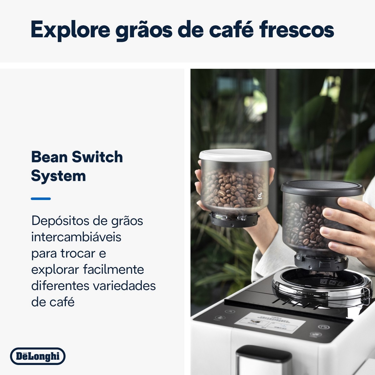 Máquina de Café Automática De'Longhi Rivelia EXAM440.35.W de 1450 w e de 19 bar - Branco Branco-4