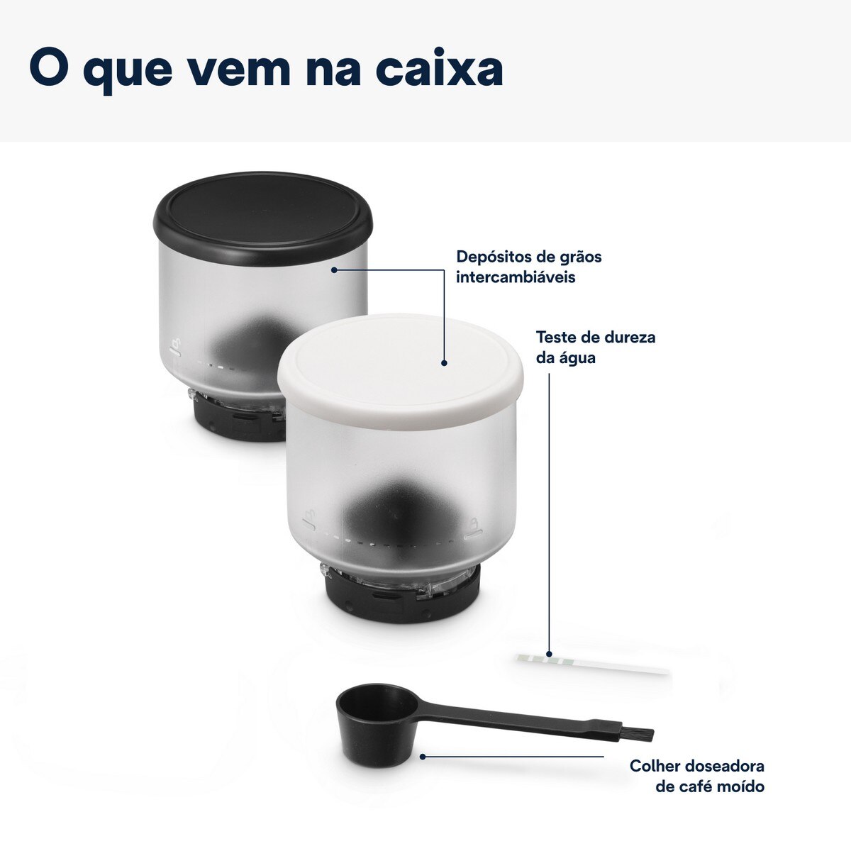 Máquina de Café Automática De'Longhi Rivelia EXAM440.35.W de 1450 w e de 19 bar - Branco Branco-10