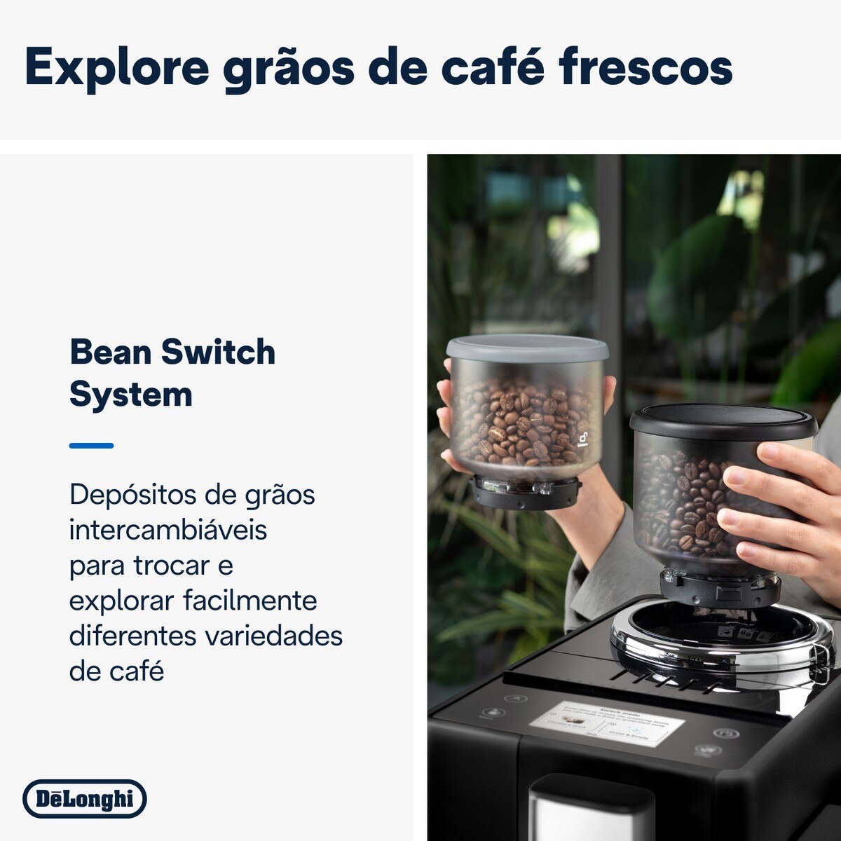 Máquina de Café Automática De'Longhi Rivelia EXAM440.35.B de 1450 W, de 19 bar e de 13 Níveis de Moagem - Onyx Black Preto-4