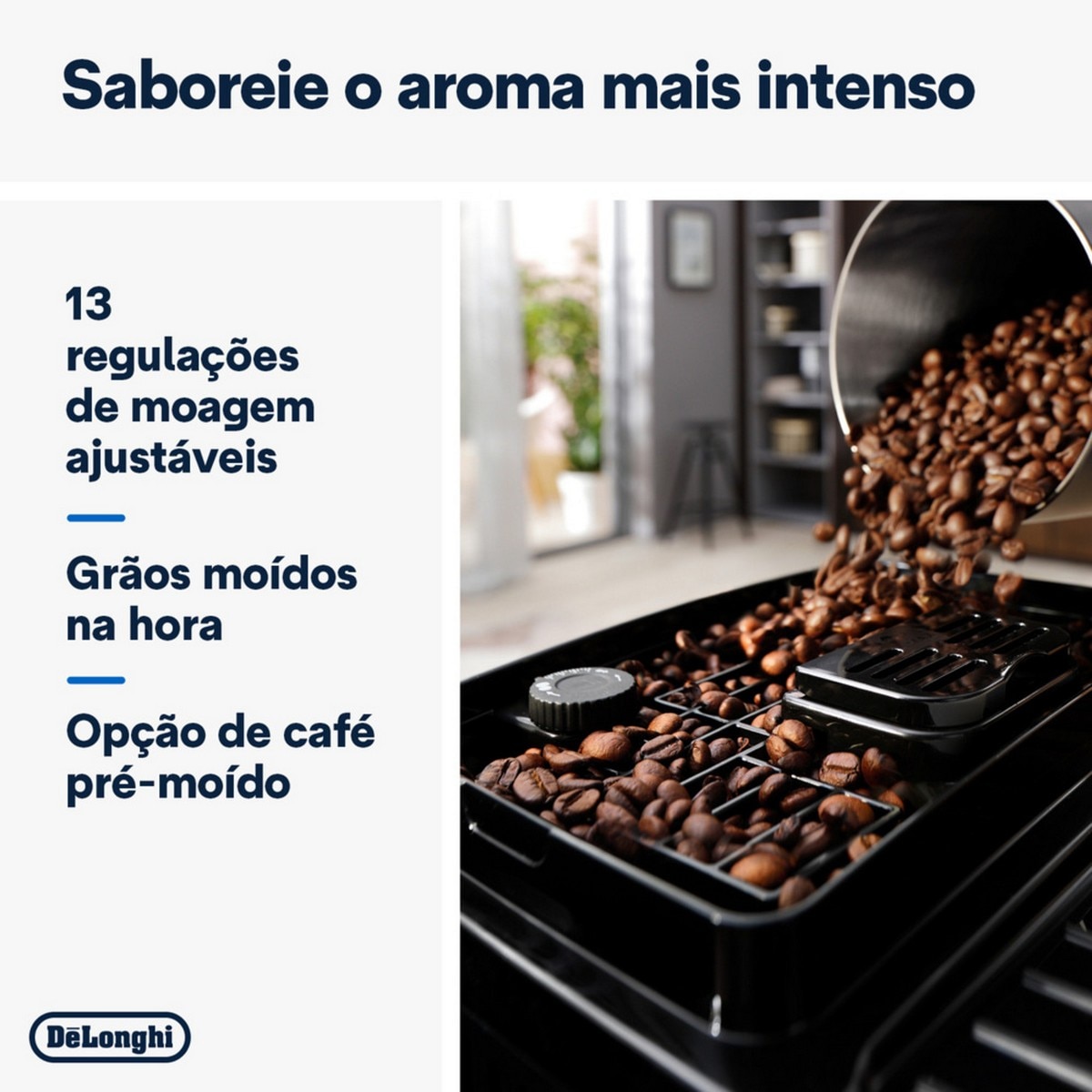 Máquina de Café Automática De'Longhi Magnifica Start ECAM220.80.SB - Preto e Prateado Preto / Prateado-3