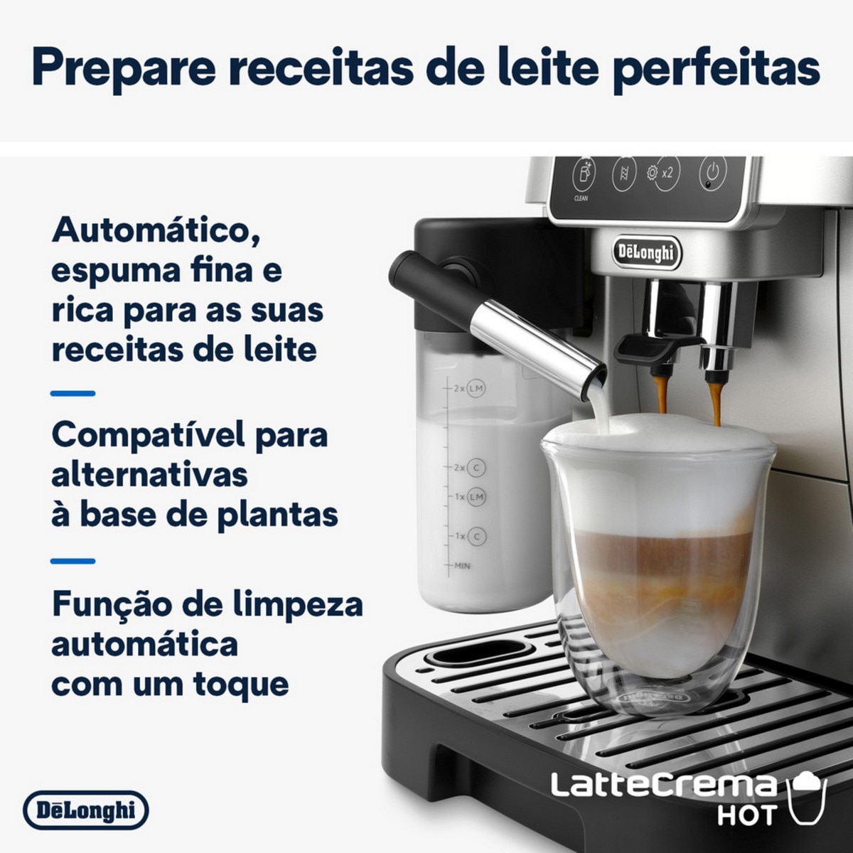 Máquina de Café Automática De'Longhi Magnifica Start ECAM220.80.SB - Preto e Prateado Preto / Prateado-4
