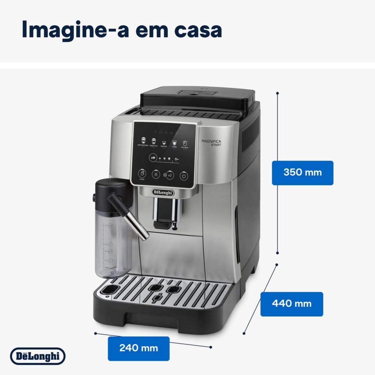 Máquina de Café Automática De'Longhi Magnifica Start ECAM220.80.SB - Preto e Prateado Preto / Prateado-6