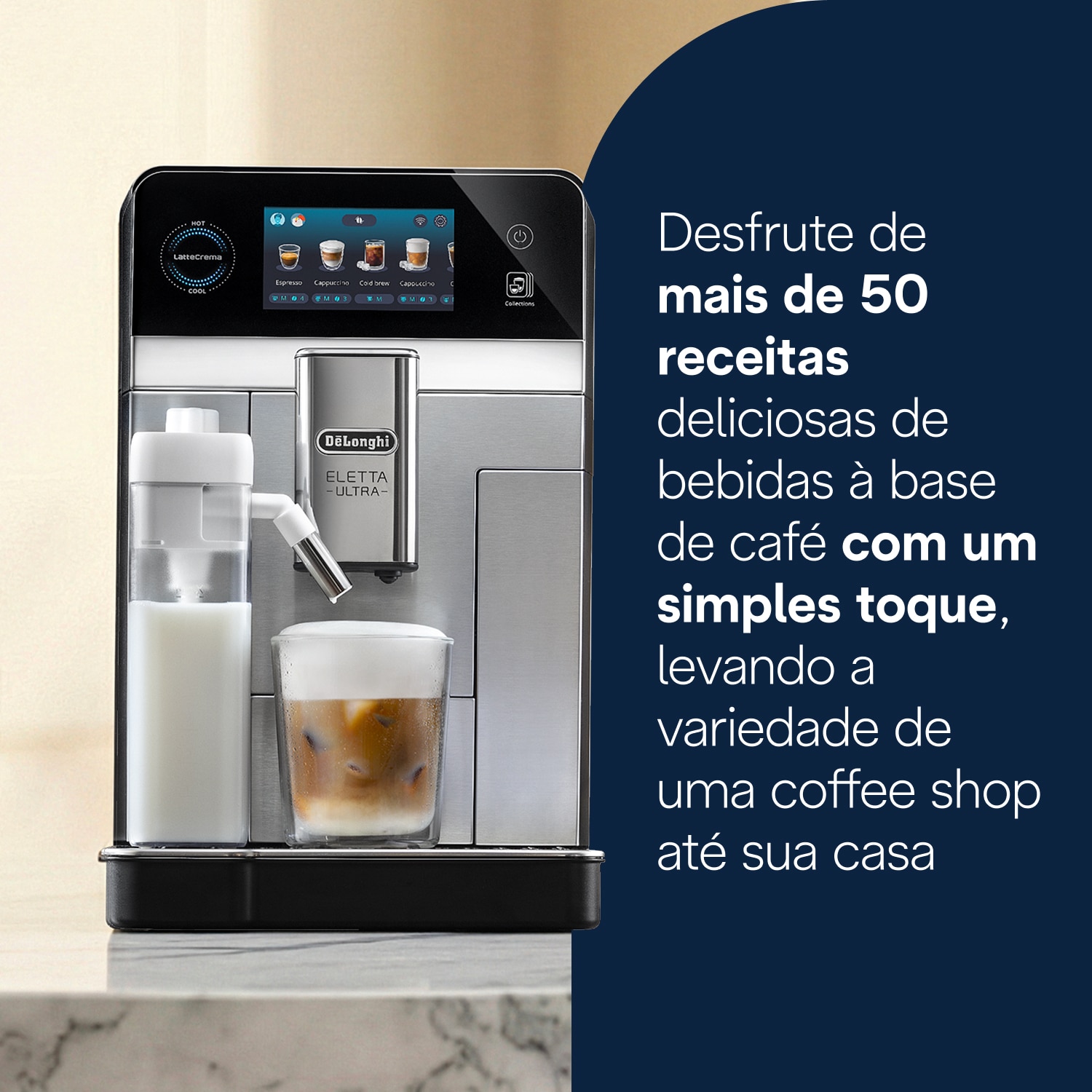 Máquina de Café Automática De'Longhi Eletta Ultra ECAM470.85.MB Prata-4