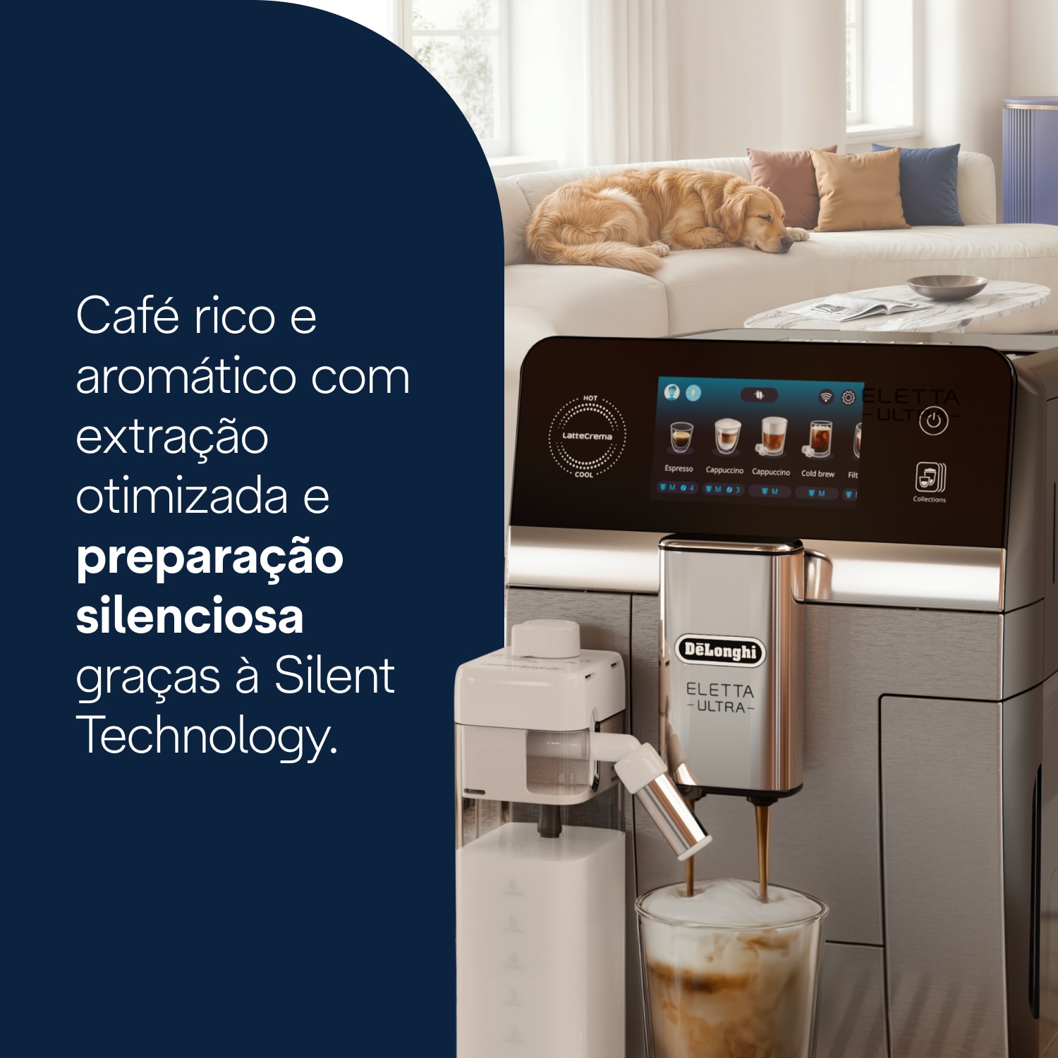 Máquina de Café Automática De'Longhi Eletta Ultra ECAM470.85.MB Prata-6