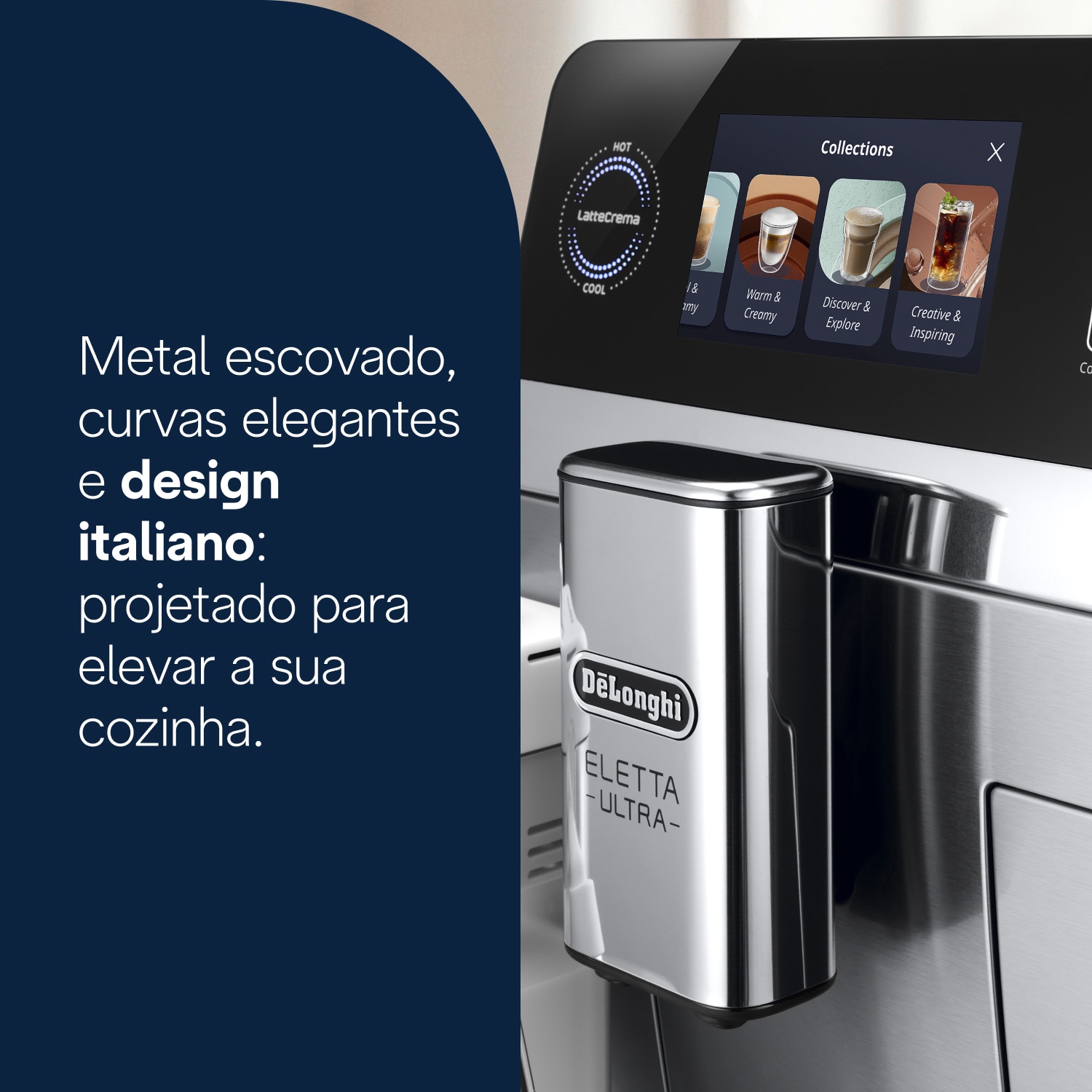 Máquina de Café Automática De'Longhi Eletta Ultra ECAM470.85.MB Prata-10