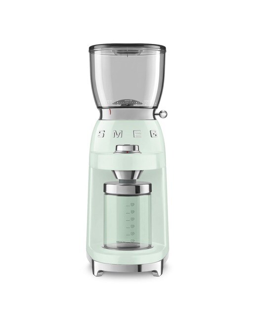 Imagem 0 de Moinho de Café Smeg Anni 50 CGF01PGEU de 150 W - Verde Água Polido