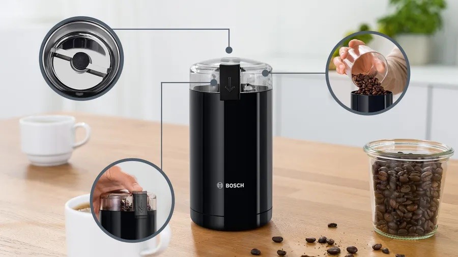 Moinho de Café Bosch TSM6A011B de 180 W - Preto Preto-8