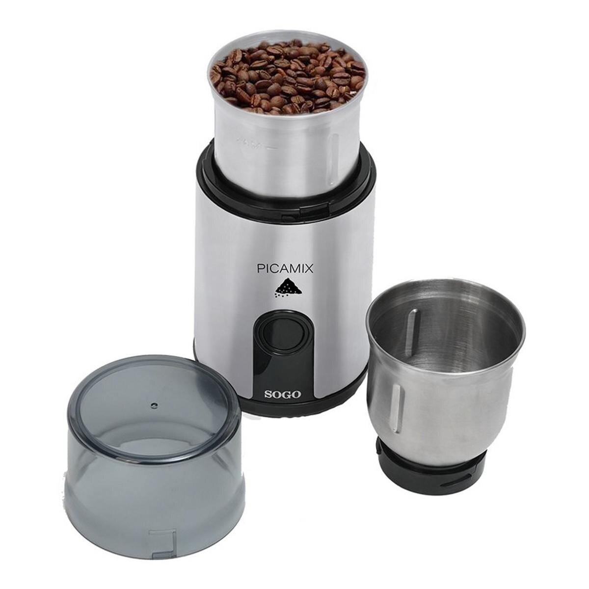 Moinho de Café ou de Especiarias Sogo MOL-SS-5233 de 160 W - Inox Inox-2