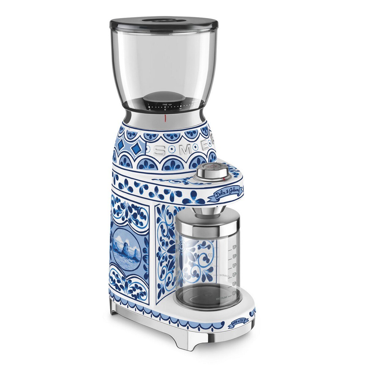 Moinho de Café Smeg Anni 50 Dolce&Gabanna CGF01DGBEU de 150 W - Blu Mediterraneo 4
