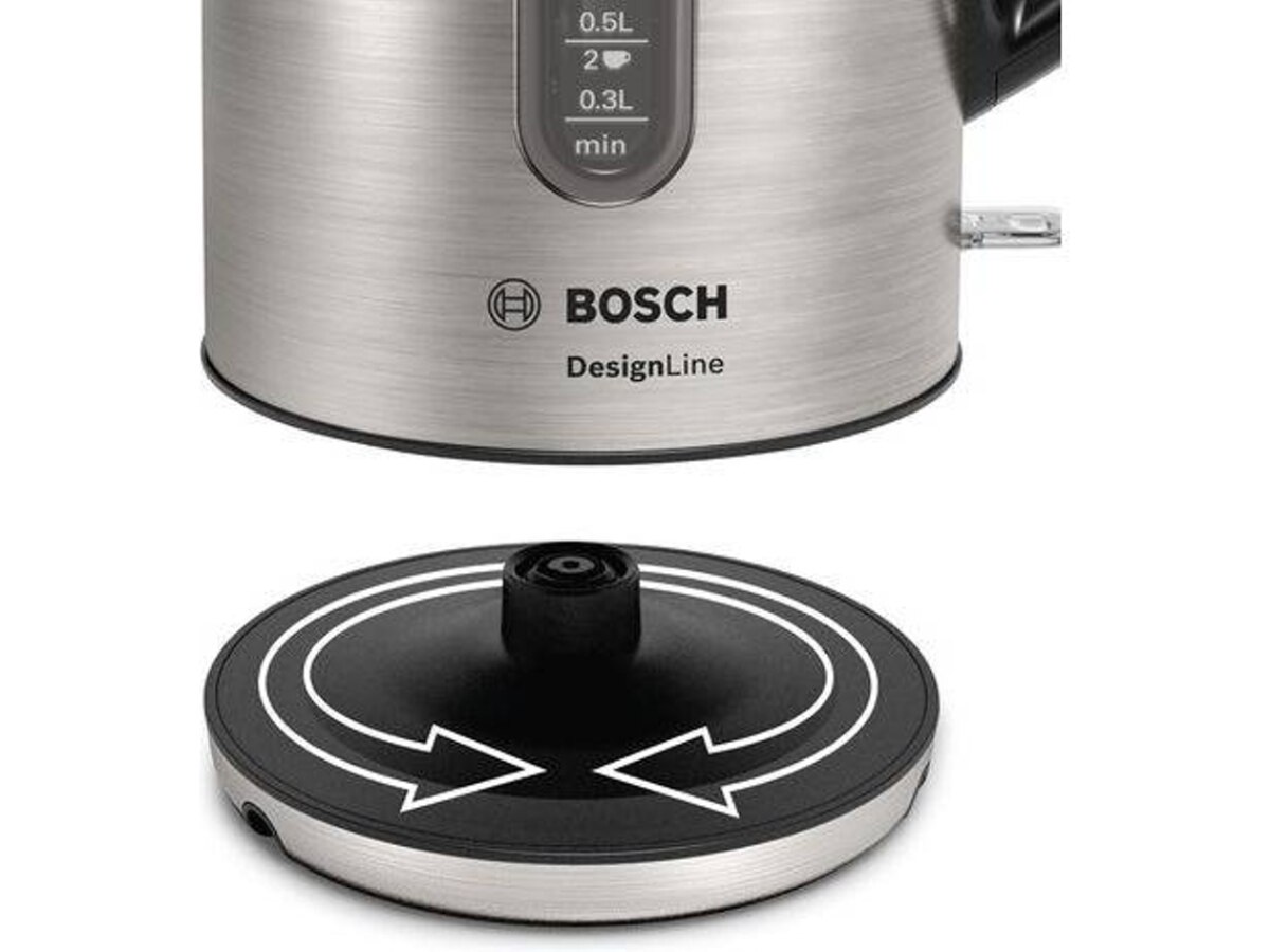 Jarro Elétrico Bosch DesignLine TWK4P440 de 1,7 L - Inox e Preto Inox/Preto-4