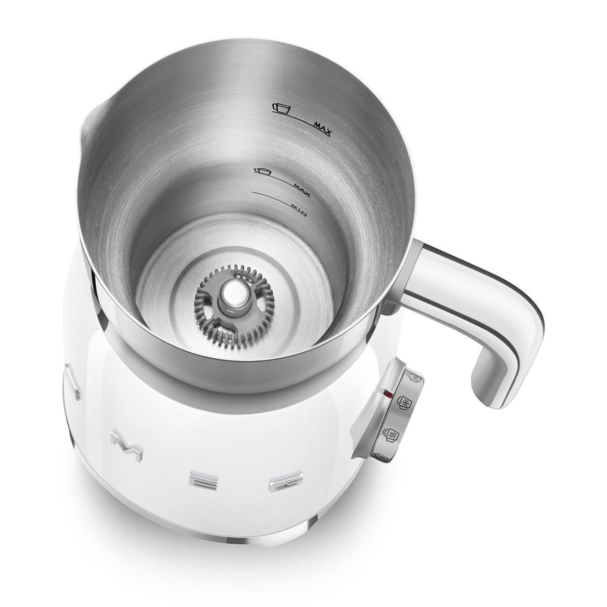 Batedor de Leite Barista Smeg Anni 50 MFF01WHEU de 500 W - Branco Polido Branco-4