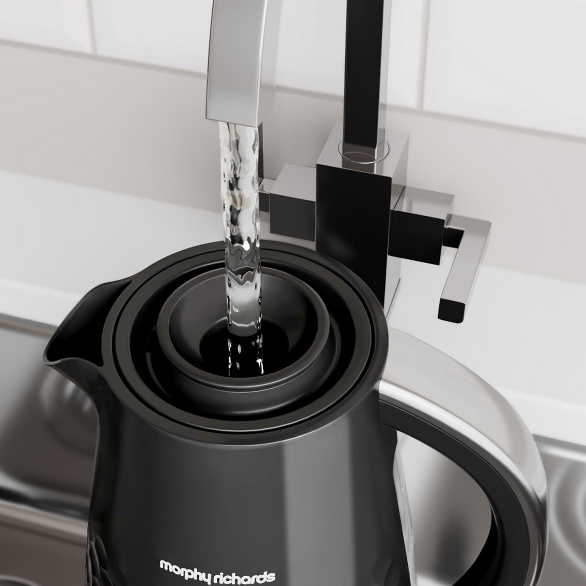 Jarro Elétrico Morphy Richards Linha Hive 108271 de 3000 W e Capacidade de 1,5 Litros - Preto Preto-3