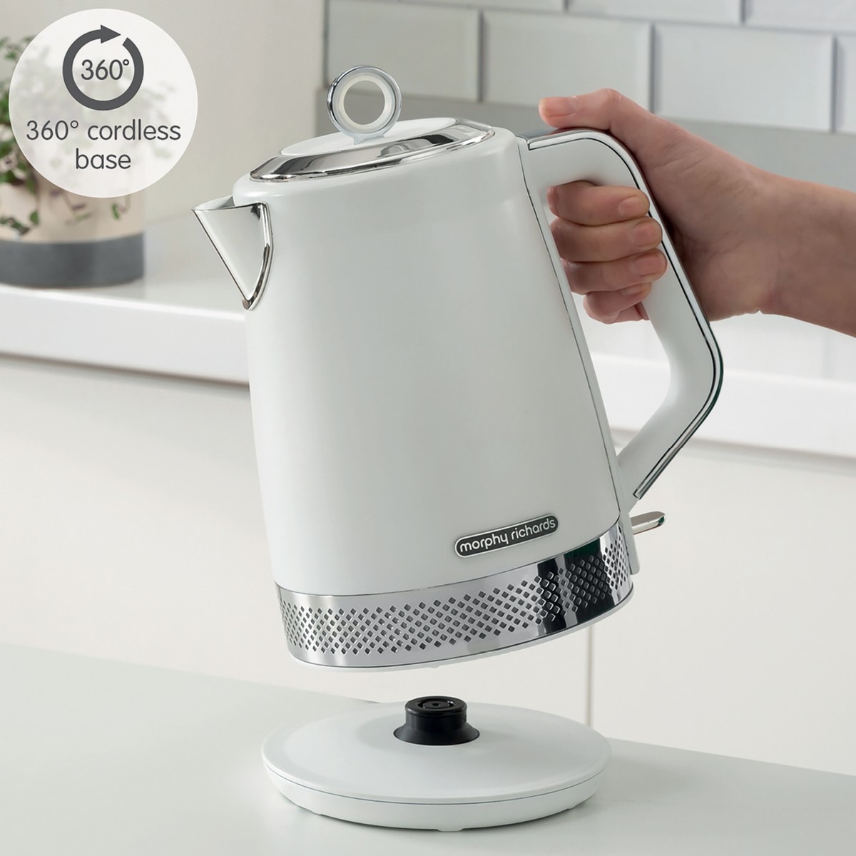 Jarro Elétrico Morphy Richards Linha Ilumination 108021 de 3000 W e Capacidade de 1,7 Litros - Branco Branco-6