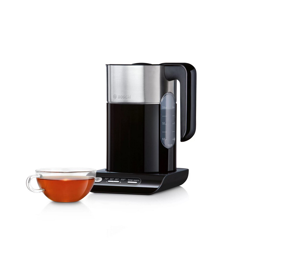 Jarro Elétrico Bosch Styline TWK8613P de 2400 W e Capacidade de 1,5 L - Preto Preto-2