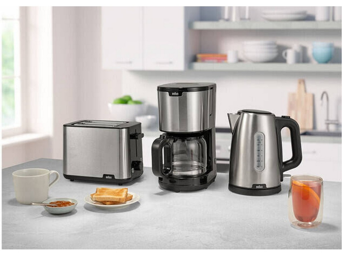 Jarro Elétrico Braun WK1500BK PurShine de 2200 W e Capacidade de 1,7 Litros - Preto e Aço Inox Preto / Cinzento-4